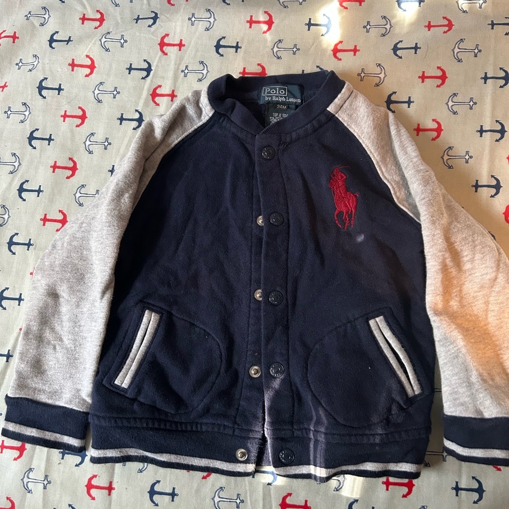 Polo Ralph Lauren boys, varsity jacket, size 24mns good condition